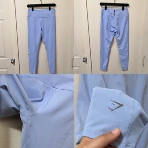 •GYMSHARK• Speed Leggings Moonstone Blue High Waisted Compression Full Length